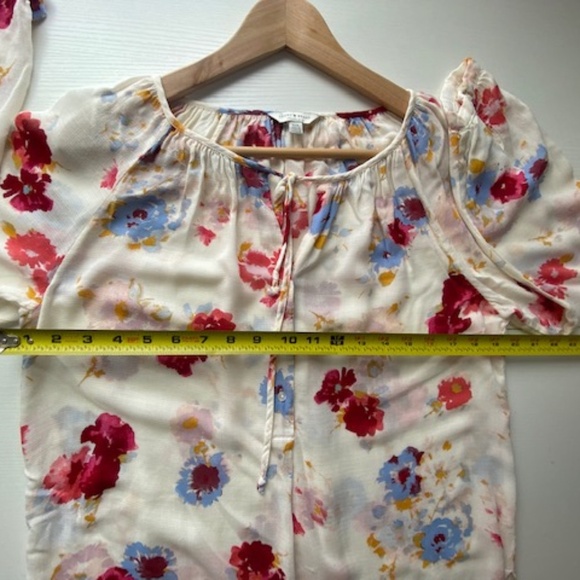 Lucky Brand Womens Major Floral Peasant Top Blouse Size M - Picture 10 of 13